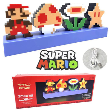 Super Mario Smart Sound USB Control LED Light Music Rhythm Ambient Pickup Night Lamp Lighting for Compute Gaming Desktop Decor